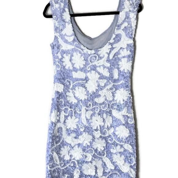 Free People Periwinkle Blue Sequin Sleeveless Mini Dress Size Small - Picture 4 of 7